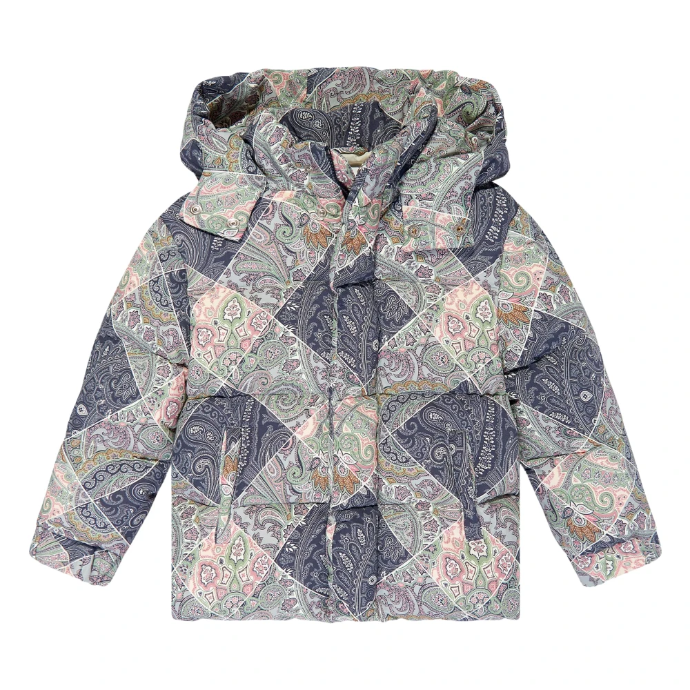 Etro Unisex Kids Blue Paisley Puffer Jacket In - Winter Jackets - 16 Y - Kids