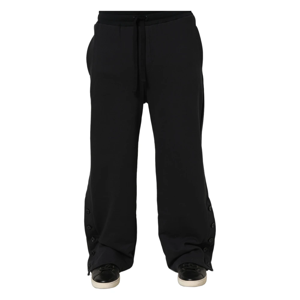 Dolce & Gabbana Black Jogger Trousers - Male - Sweatpants - M - Trousers