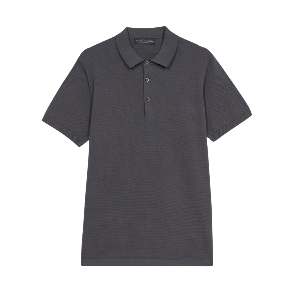 Brooks Brothers Donkergrijze katoenen poloshirt Gray Heren
