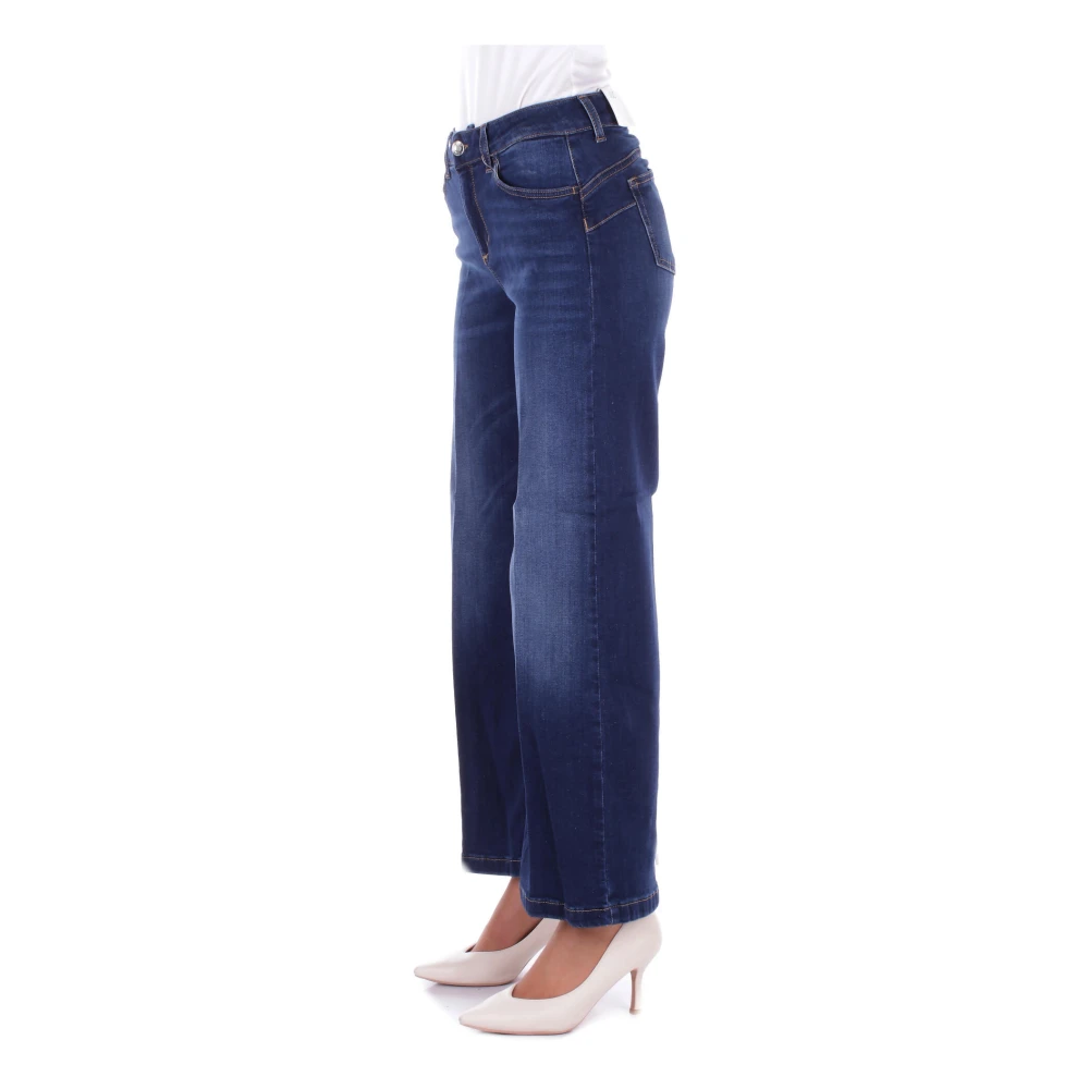 Liu Jo Blauwe Jeans met Logo Achterzak Blue Dames