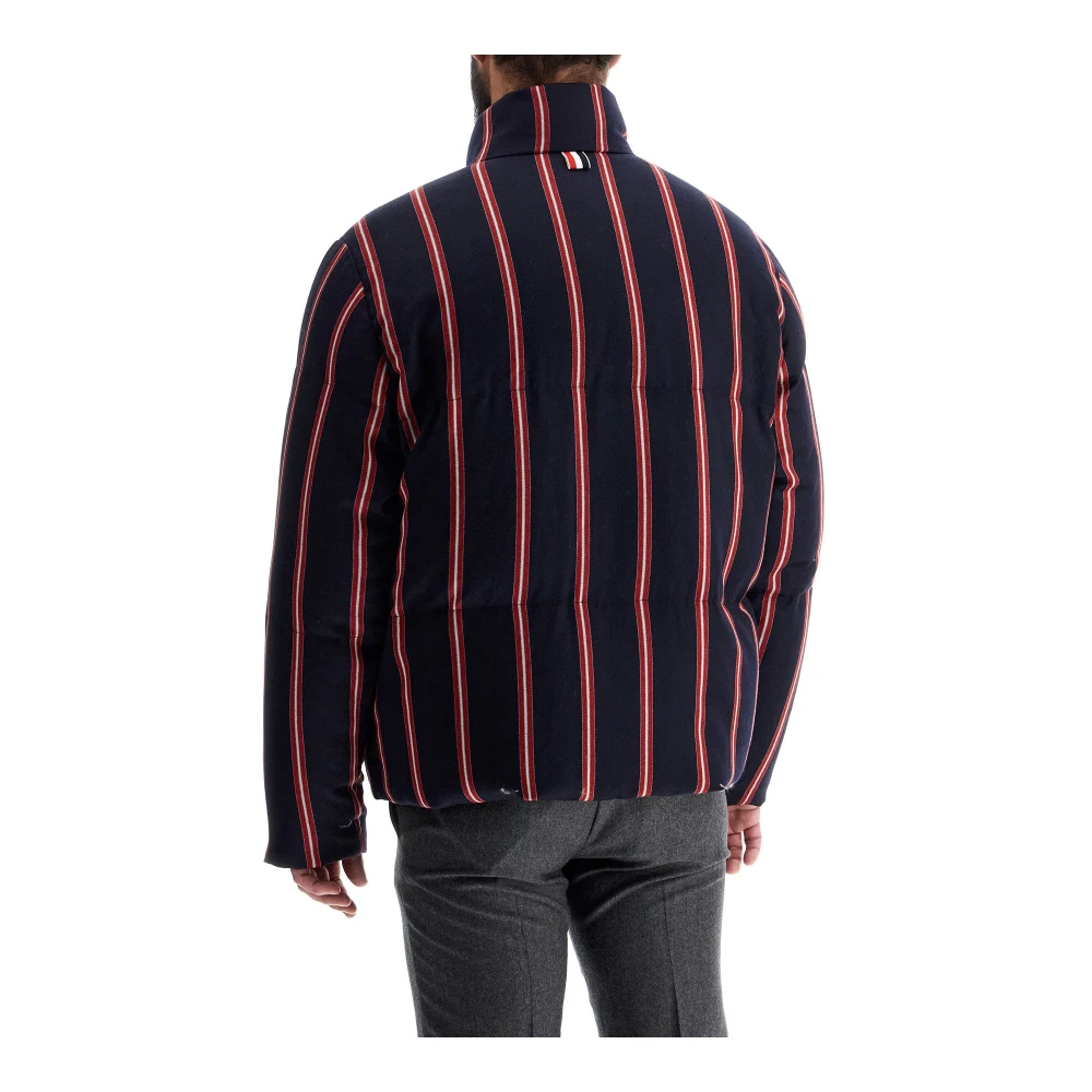 Thom Browne Omkeerbare hoge-hals donsjack Blue Heren