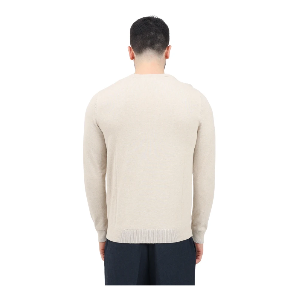 Selected Homme Beige Crew Neck Sweater Herenmode Gray Heren
