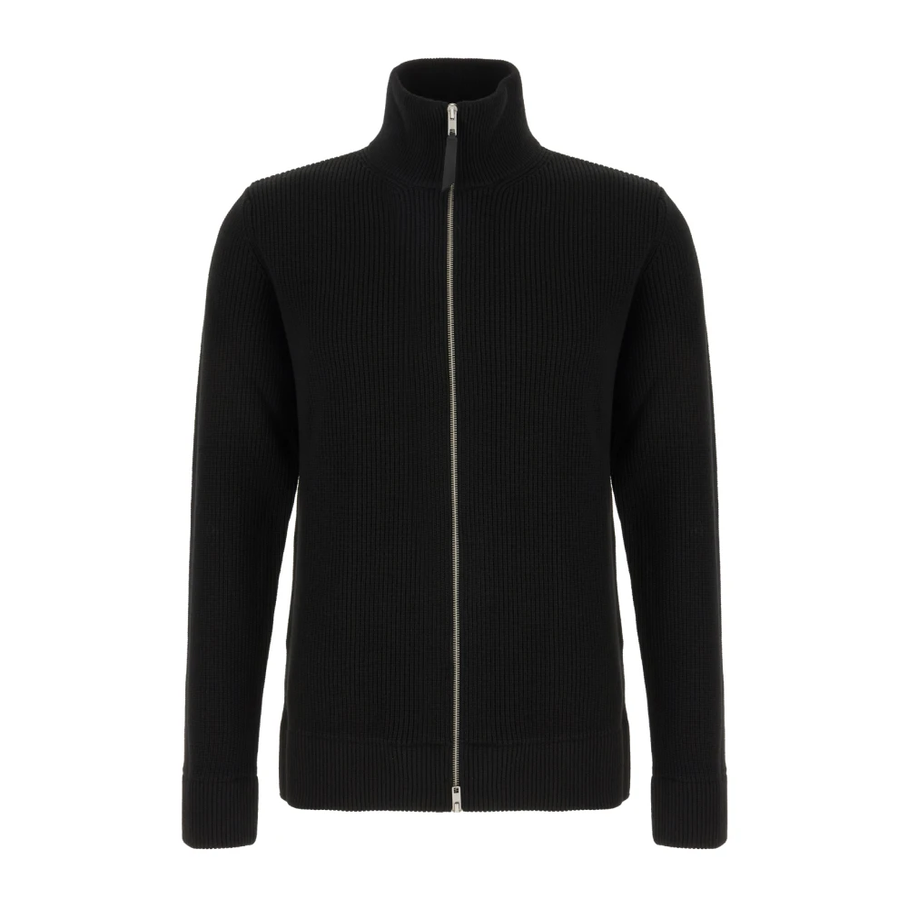 Maison Margiela Uomo Nero - Cardigan Con Zip In Maglia - Knitwear - M
