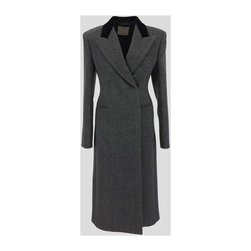 SPORTMAX Virgin Wool Liuto Jas Gray Dames