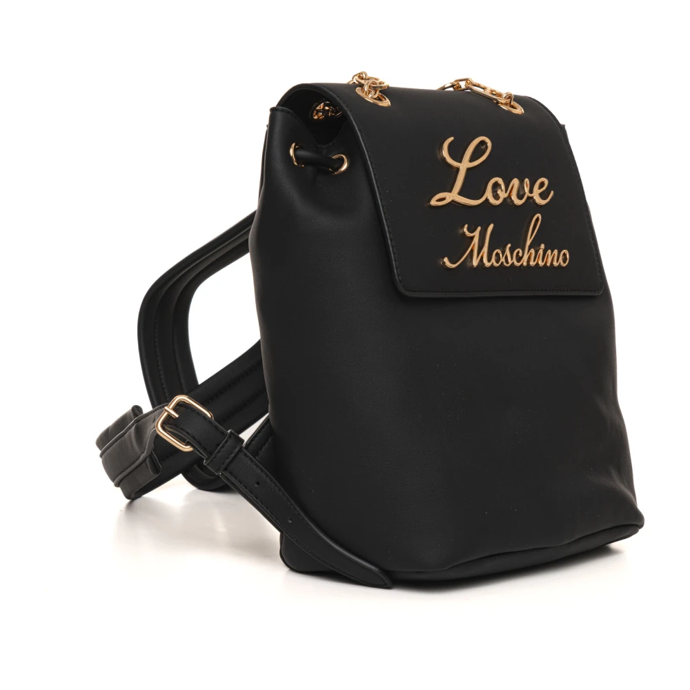 Love Moschino Stijlvolle rugzak met verstelbare banden Black Dames