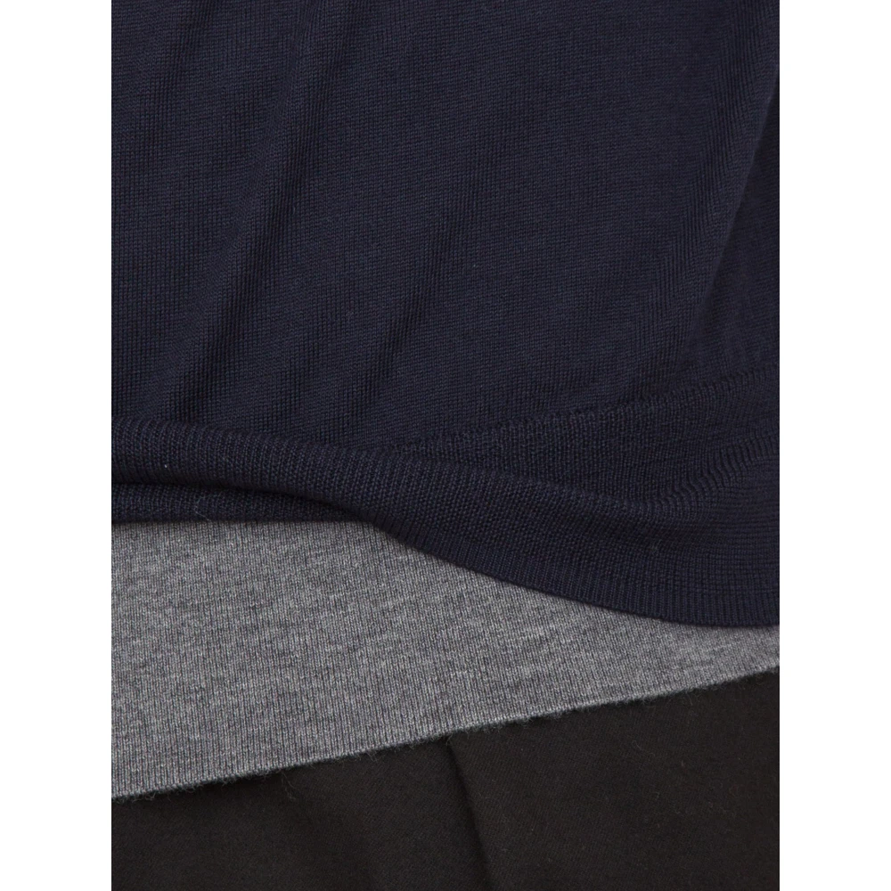 Paolo Pecora Blauw Crew Neck Shirt Blue Heren