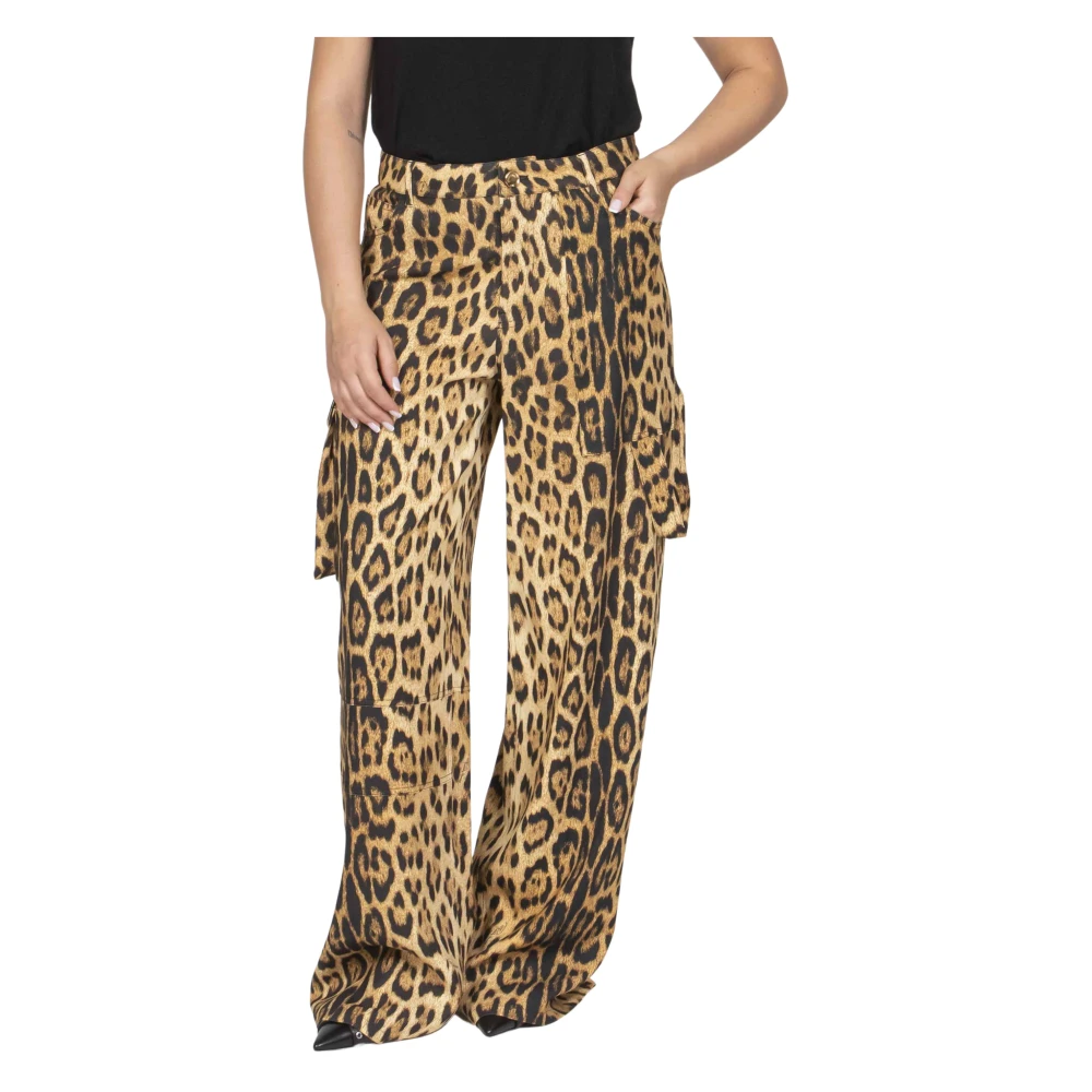 Roberto Cavalli Multicolor Cargo Trousers - Female - Wide Trousers - Xs - Trousers