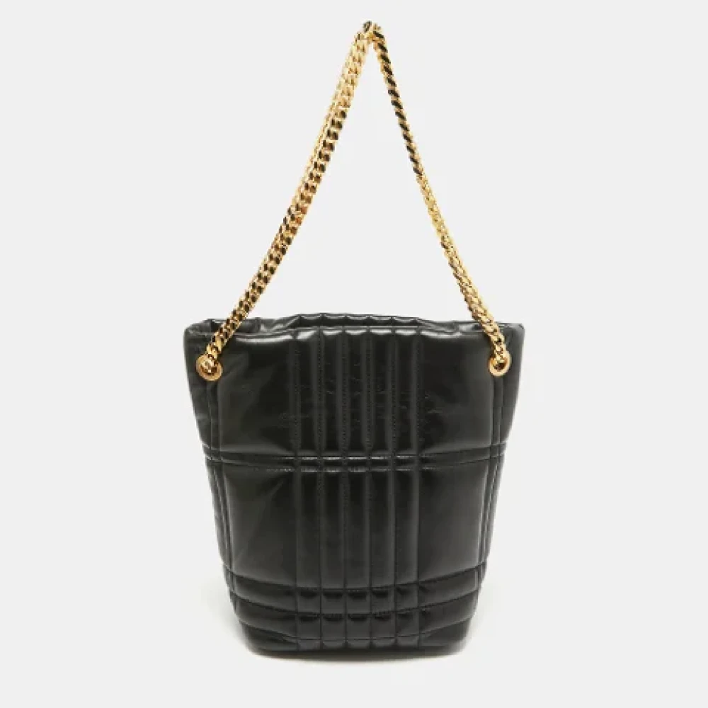 Burberry Vintage Pre-owned Leather totes Black Dames
