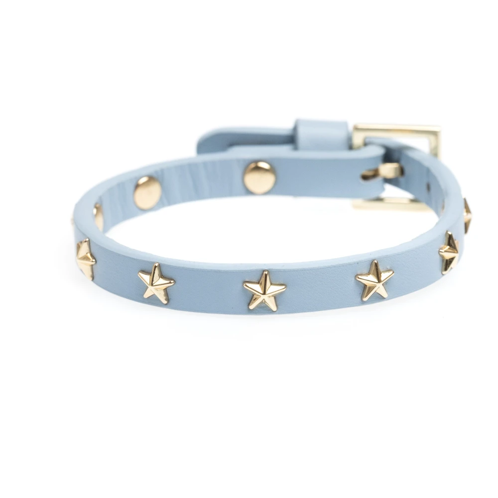 Skinn Star Stud Armbånd Mini Lyseblå