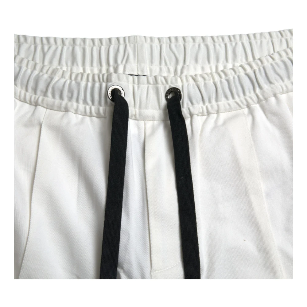 Dolce & Gabbana Witte Katoenmix Joggers White Heren