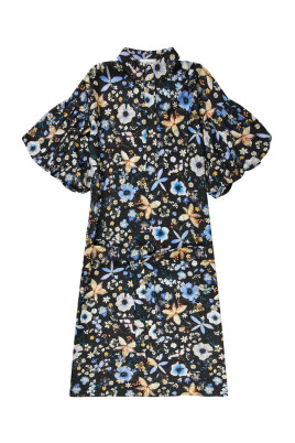 floral-shirt-dress-with-puff-sleeves