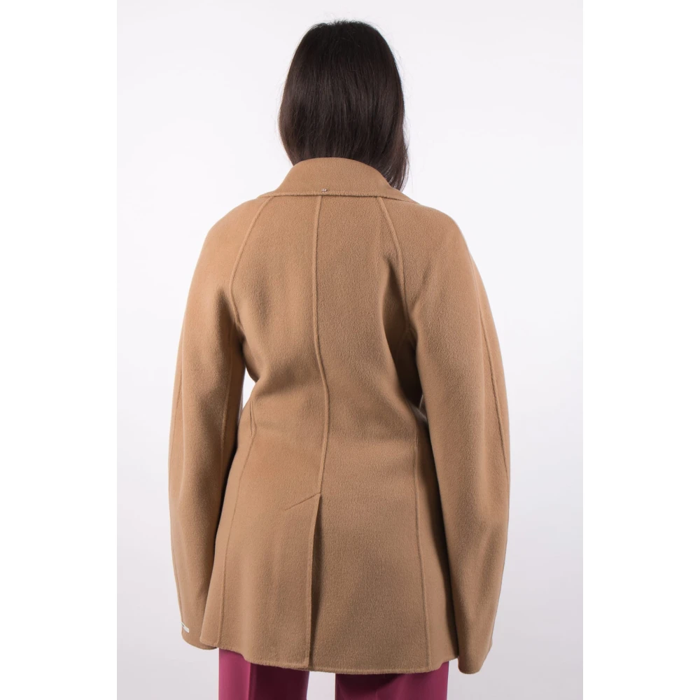 SPORTMAX Beige Jas Stijlvol Model Beige Dames