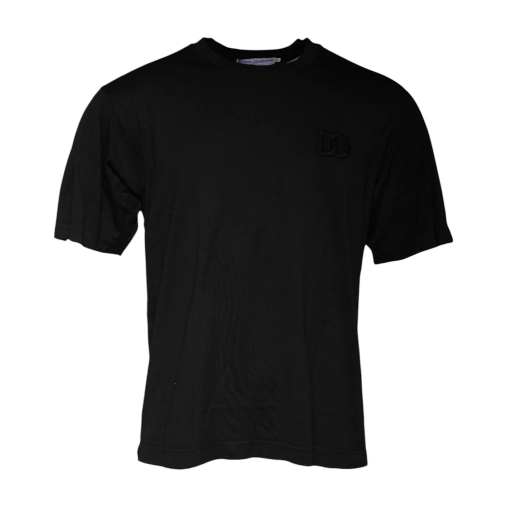 Dolce & Gabbana Men's Black T-Shirts, M, Classic Crew Neck T-Shirt