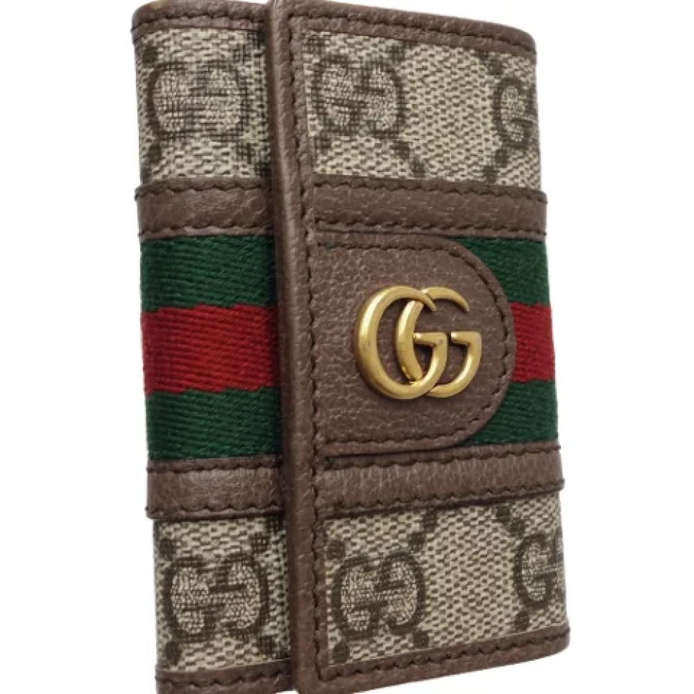Gucci Vintage Pre-owned Canvas key-holders Beige Dames