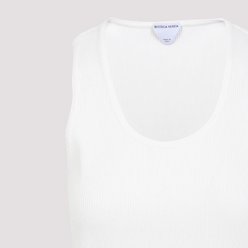 Bottega Veneta Mouwloze Katoenen Top White Dames