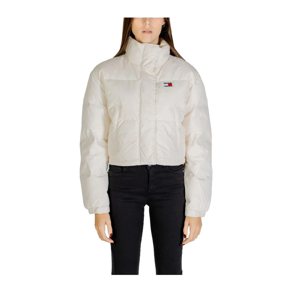 Tommy Jeans Herfst Winter Dames Polyester Jas Collectie Beige Dames