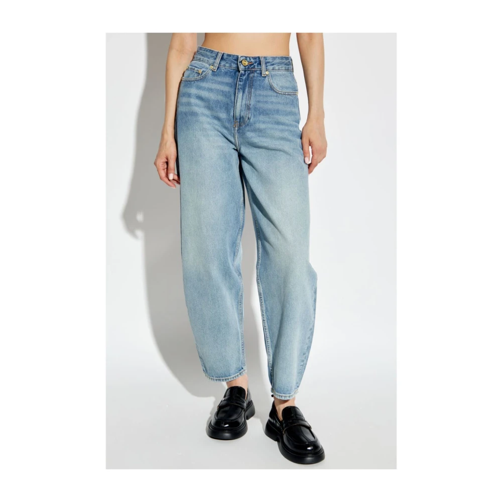 Ganni Heldere Blauwe Denim Jeans Blue Dames