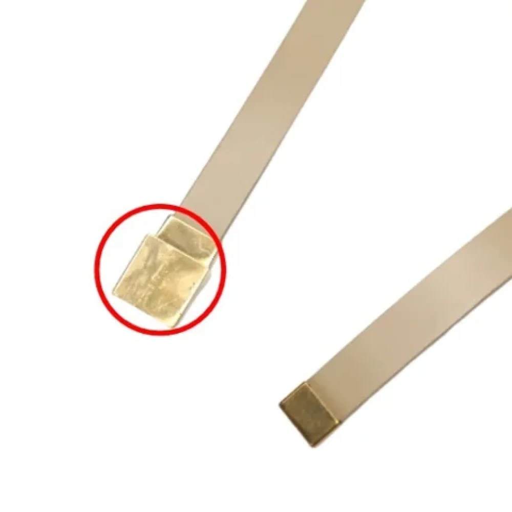 Louis Vuitton Vintage Pre-owned Leather belts Beige Dames