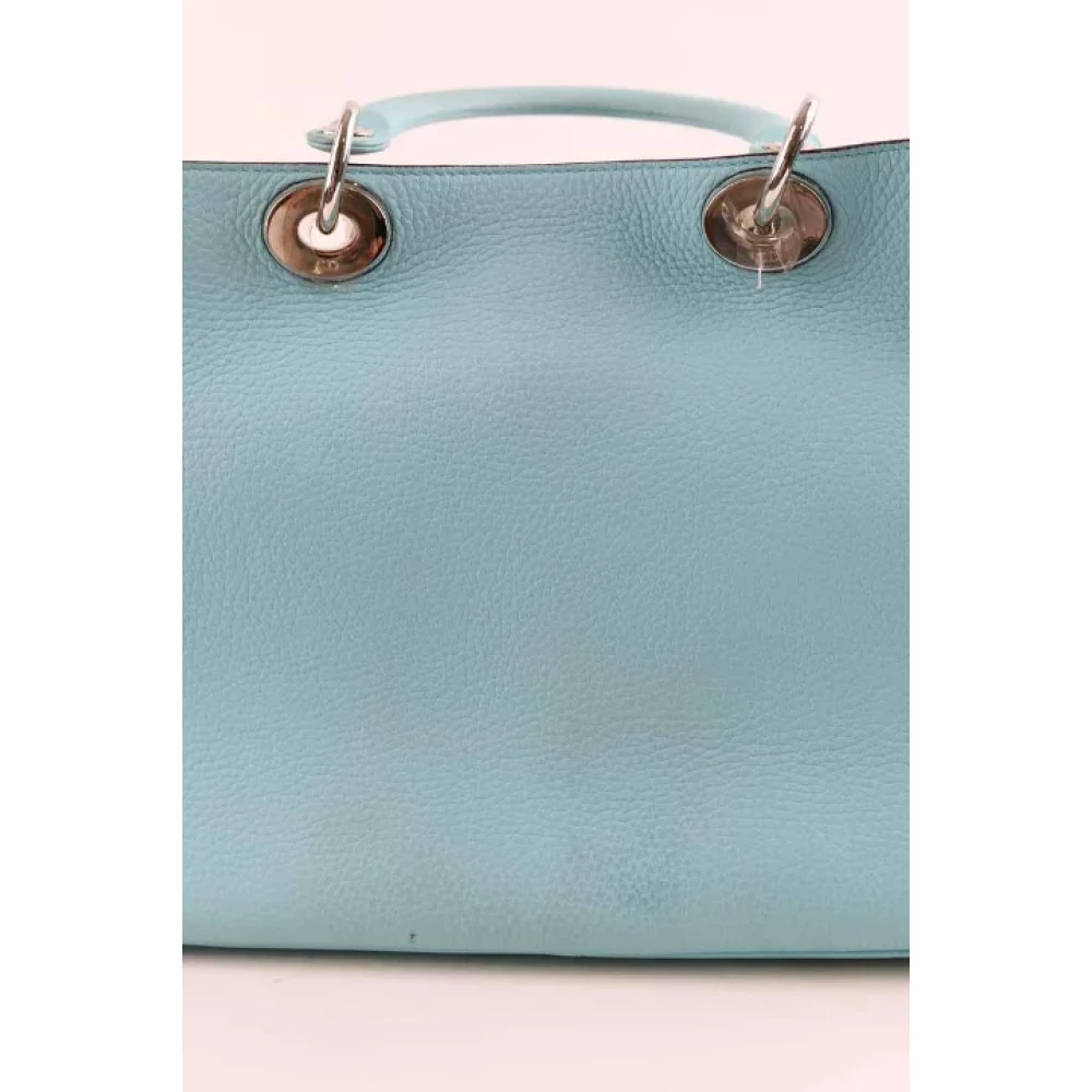 Dior Vintage Pre-owned Leather dior-bags Blue Dames