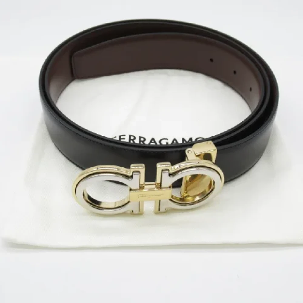 Salvatore Ferragamo Pre-owned Fabric belts Black Dames