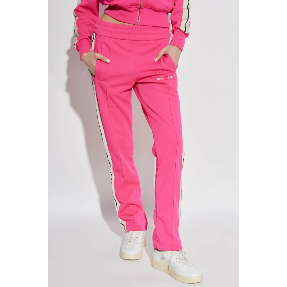 Palm Angels Sweatpants met logo Pink Dames
