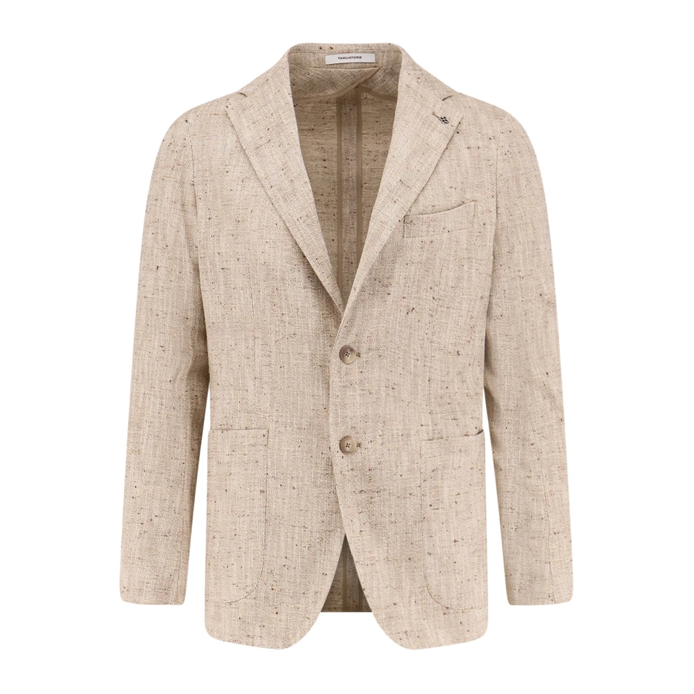 Tagliatore Men's Beige Cotton- Silk And Hemp Blazer - Blazers - 2XL - Jackets