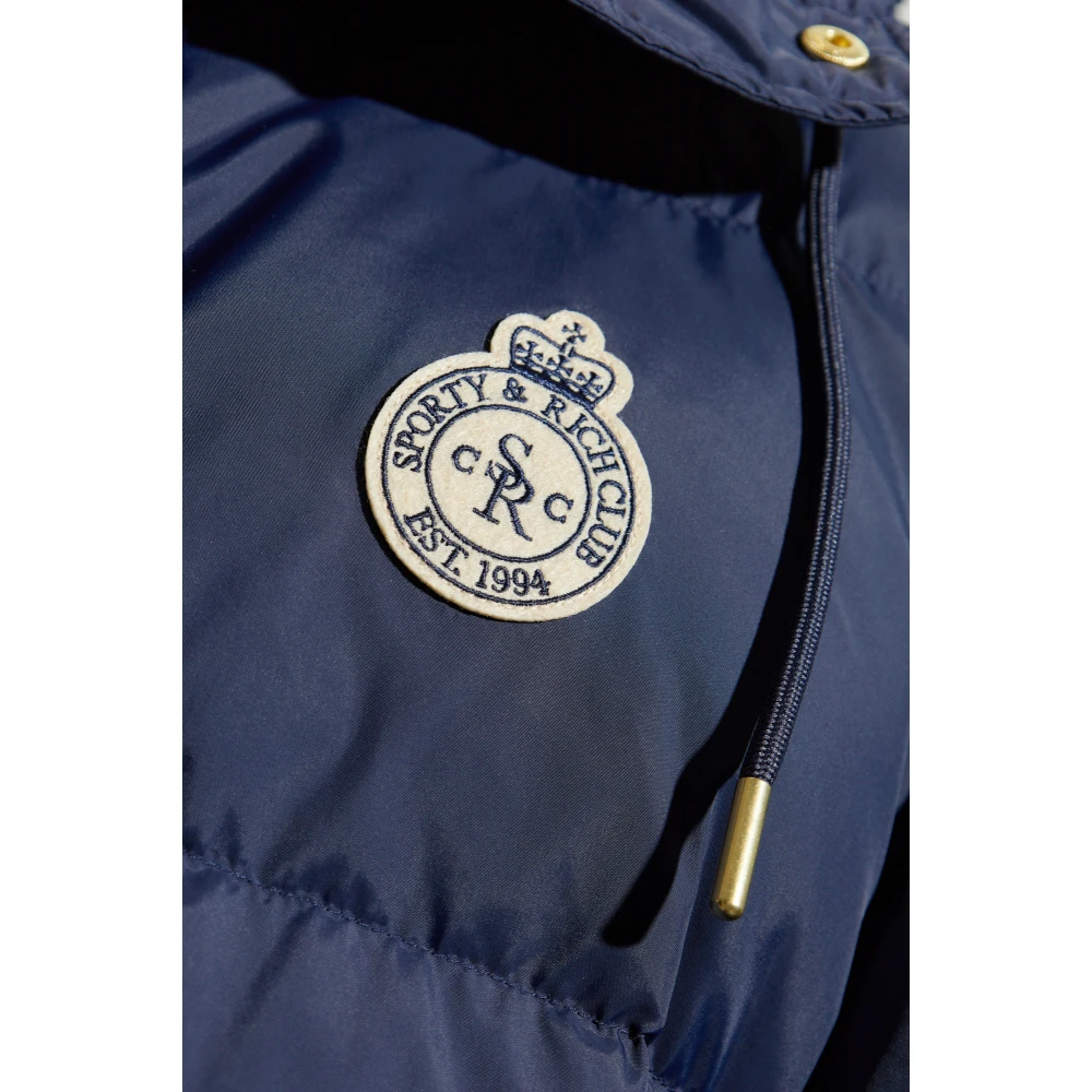 Sporty & Rich Pufferjack van de Countryside-collectie Blue Unisex