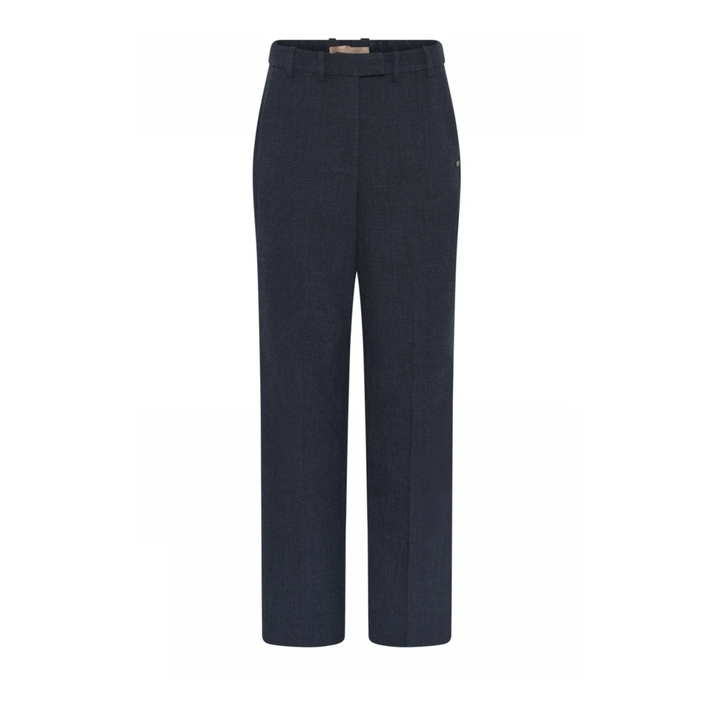 Gustav Hoge Taille Wijde Pijp Broek Blue Dames