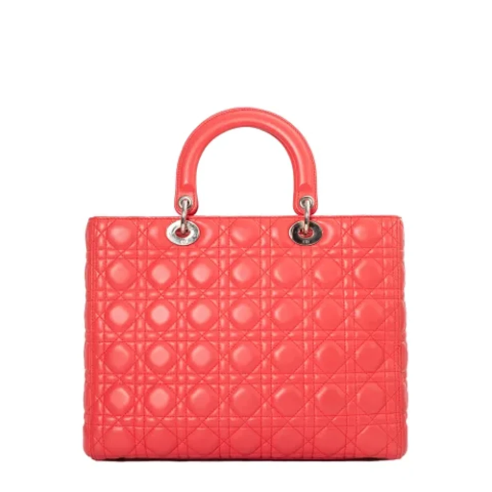 Dior Vintage Pre-owned Leather dior-bags Pink Dames