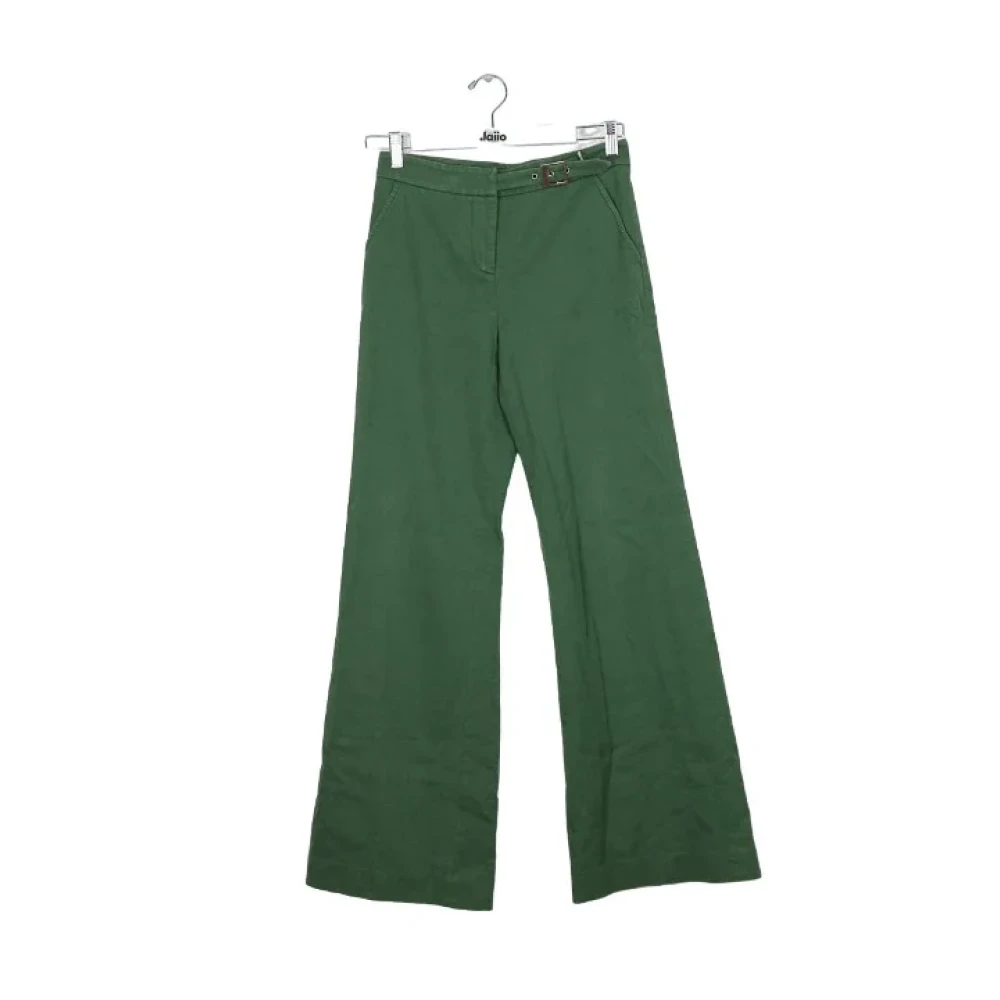 Valentino Vintage Pre-owned Cotton bottoms Green Dames