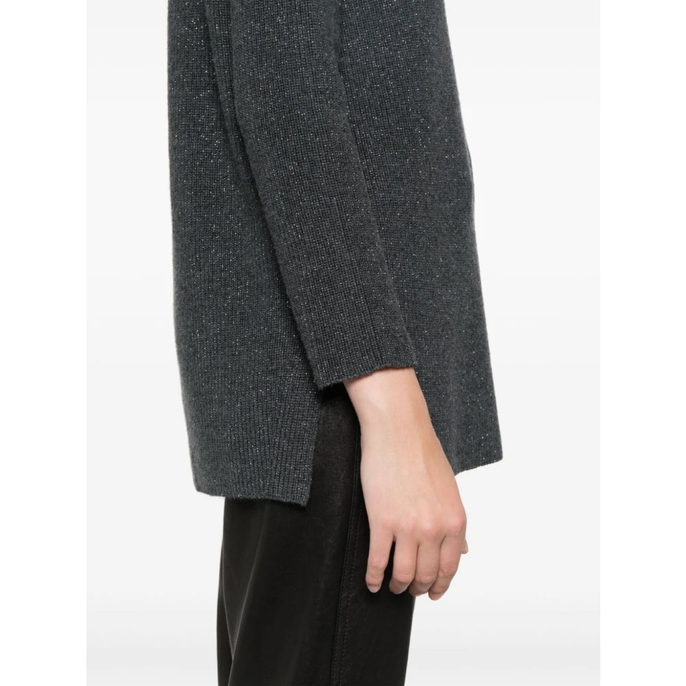Fabiana Filippi Metallic Visserstrui Sweater Gray Dames