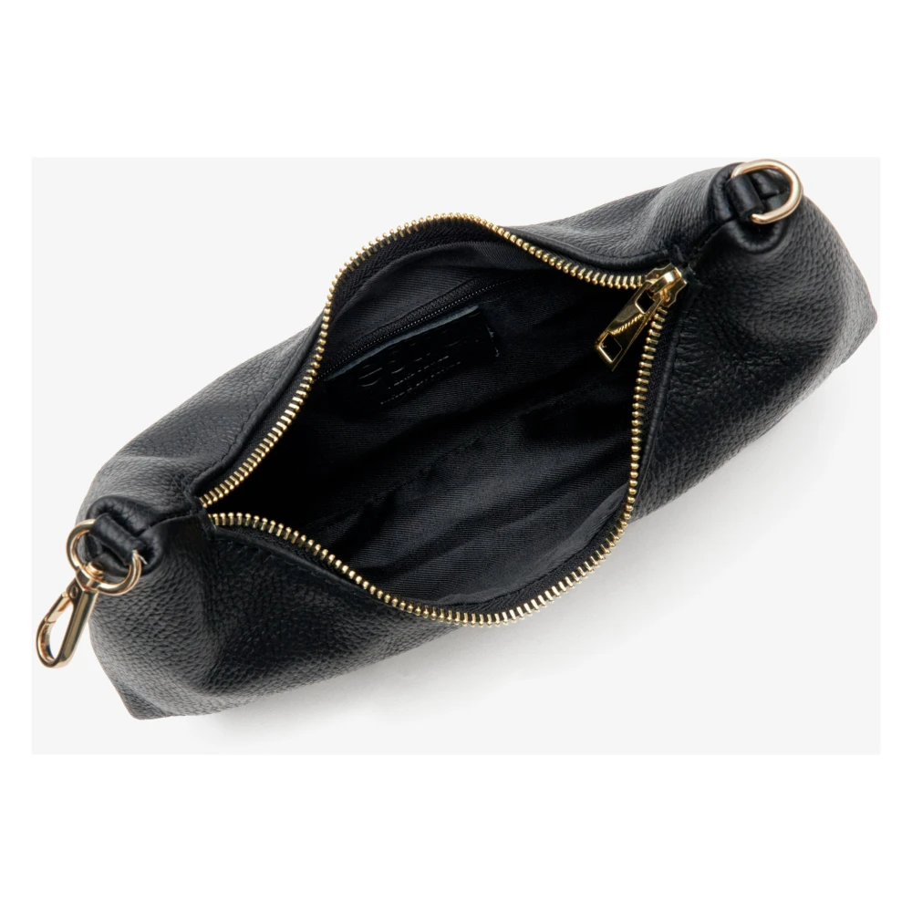 Estro Dames Zwarte Baguette Handtas gemaakt van Echt Italiaans Leer Er00114117 Black Dames