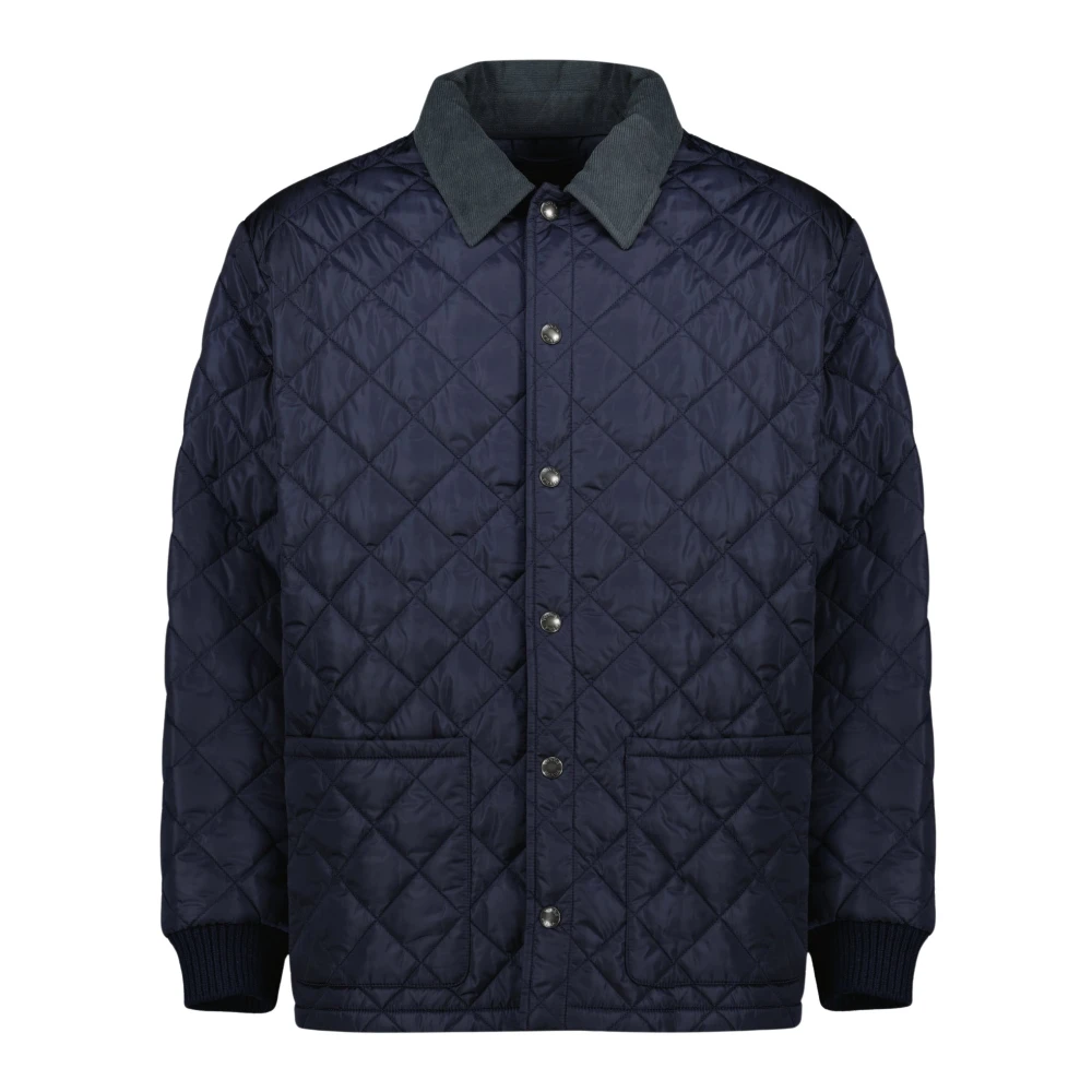 Prada Blue Winter Jackets, Male, L, Quilted Jacket, Men's Fall-Winter 2025