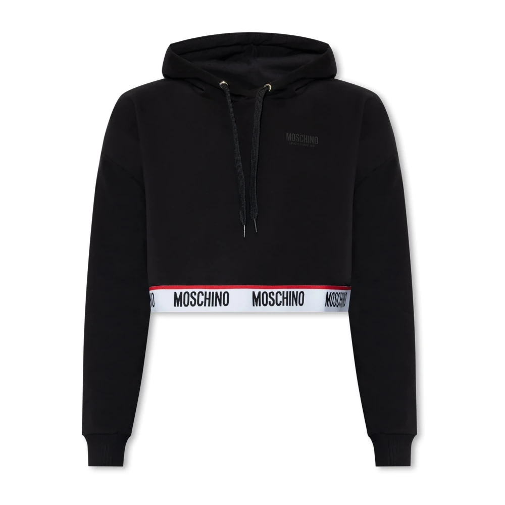 Moschino Women's Black Logo Banda Hoodie - Hoodies - Xl - Sweatshirts & Hoodies