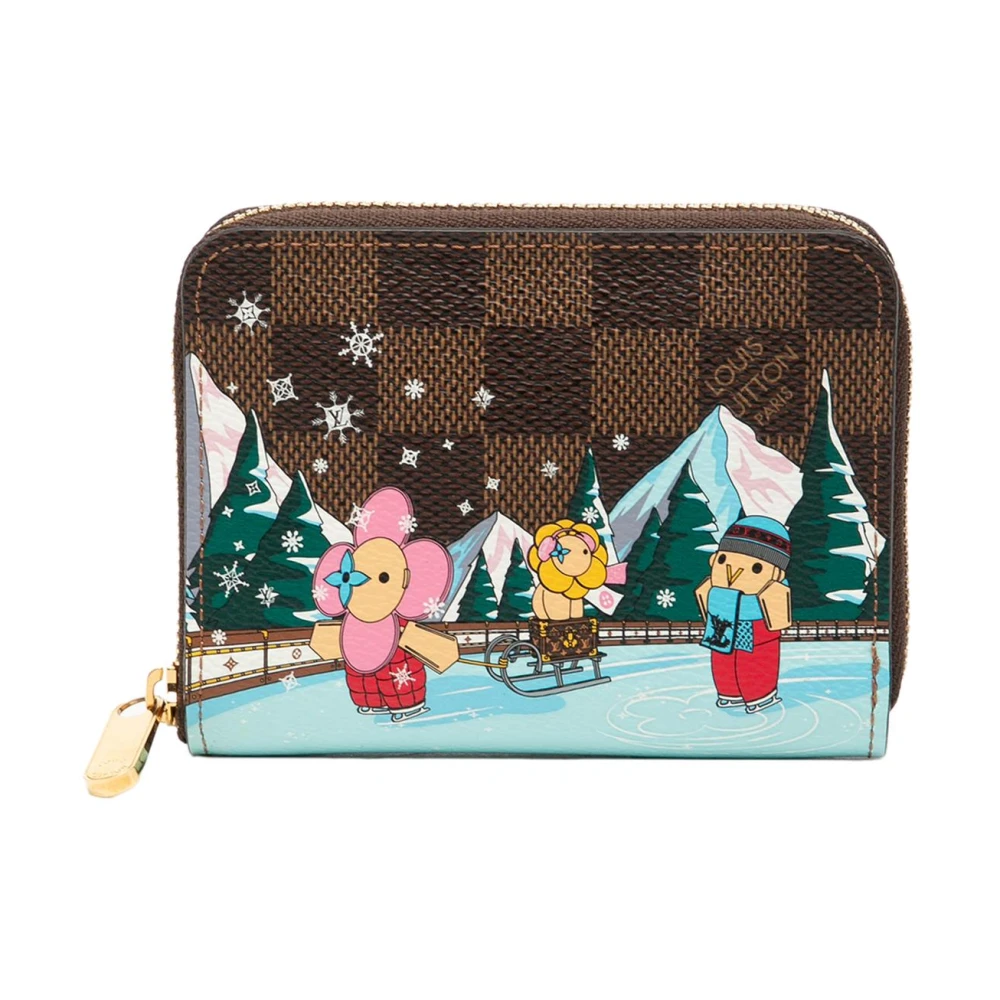 Louis Vuitton Vintage Women's Brown Pre-Owned Printed Zip Coin Purse