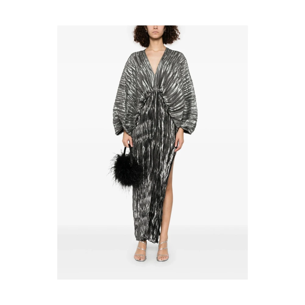L'idée Gunmetal Grey V-Hals Jurk met Zijsplit Gray Dames