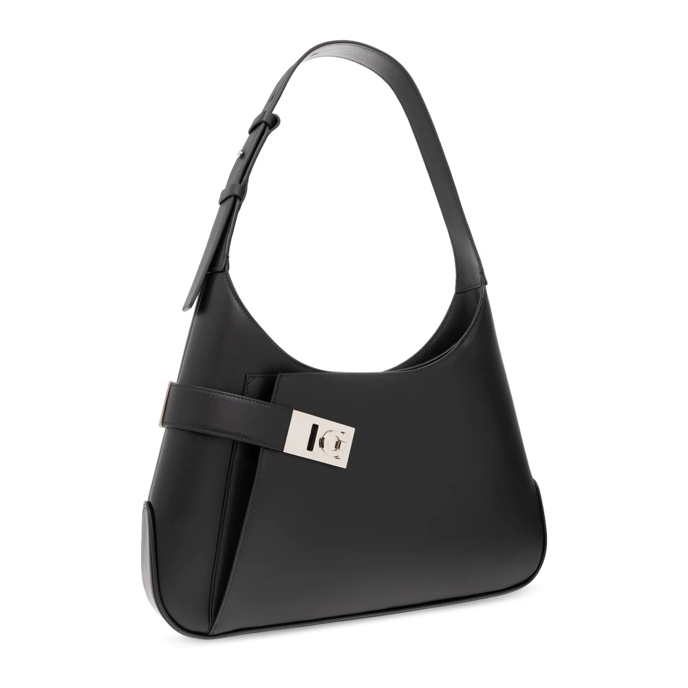 Salvatore Ferragamo Schoudertas Arch Black Dames