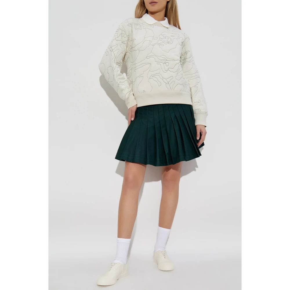 Lacoste Sweatshirt met decoratieve borduursels Gray Dames