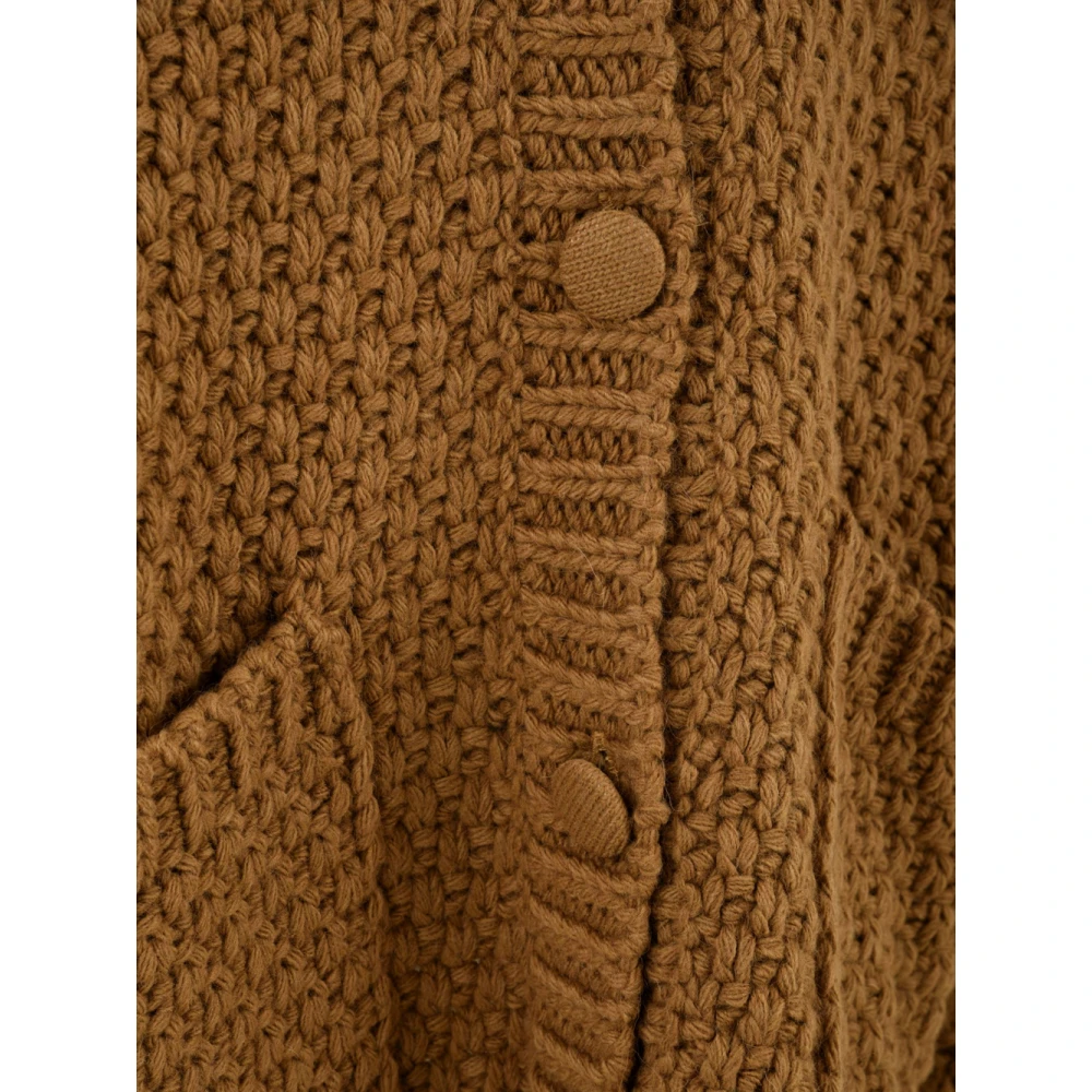 Mar De Margaritas Kameel Sweater Cardigan Brown Dames
