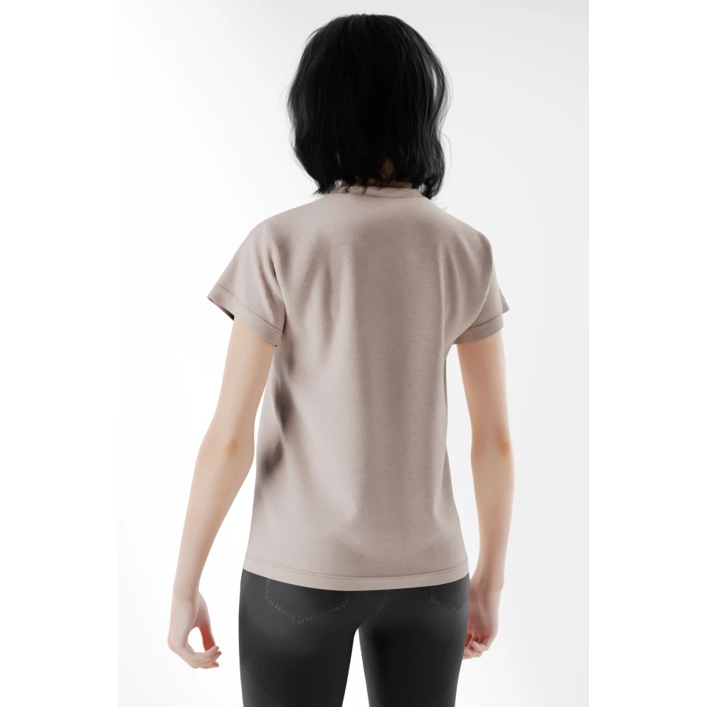 pinko Geborduurde Love Birds Korte Mouw Tee Pink Dames