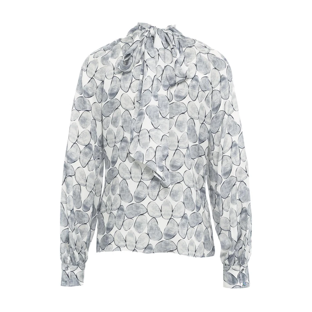 Himon's Grijze Blouse met Print Gray Dames