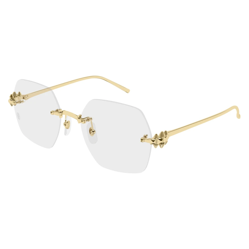 Cartier Unisex Geel Geometric Frame Glasses
