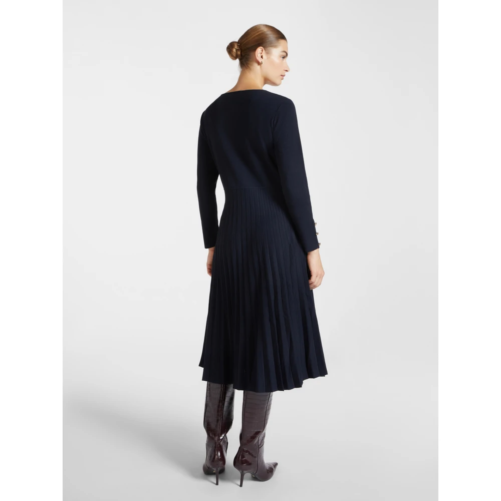 Elena Mirò Geplooide jersey jurk Blue Dames