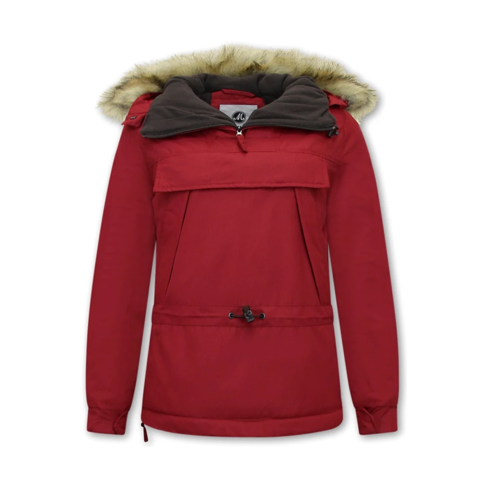 Matogla Kort Dam Parka Anorak Jacka - 8691 Red, Dam