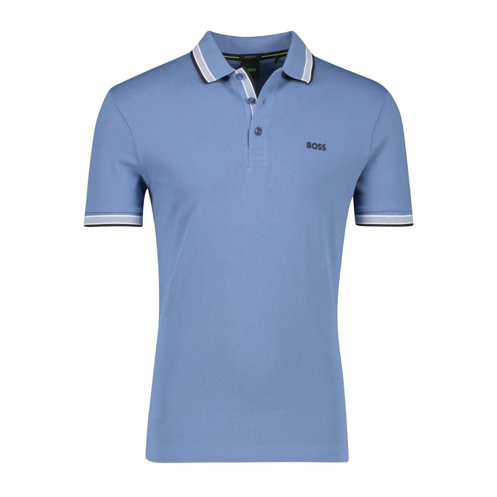 Hugo Boss Blauwe Polo Met Korte Mouwen Blue Heren