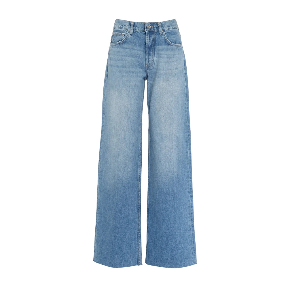 Anine Bing Vintage-geïnspireerde Wide Leg High Waist Jeans in Blauw Blue Dames