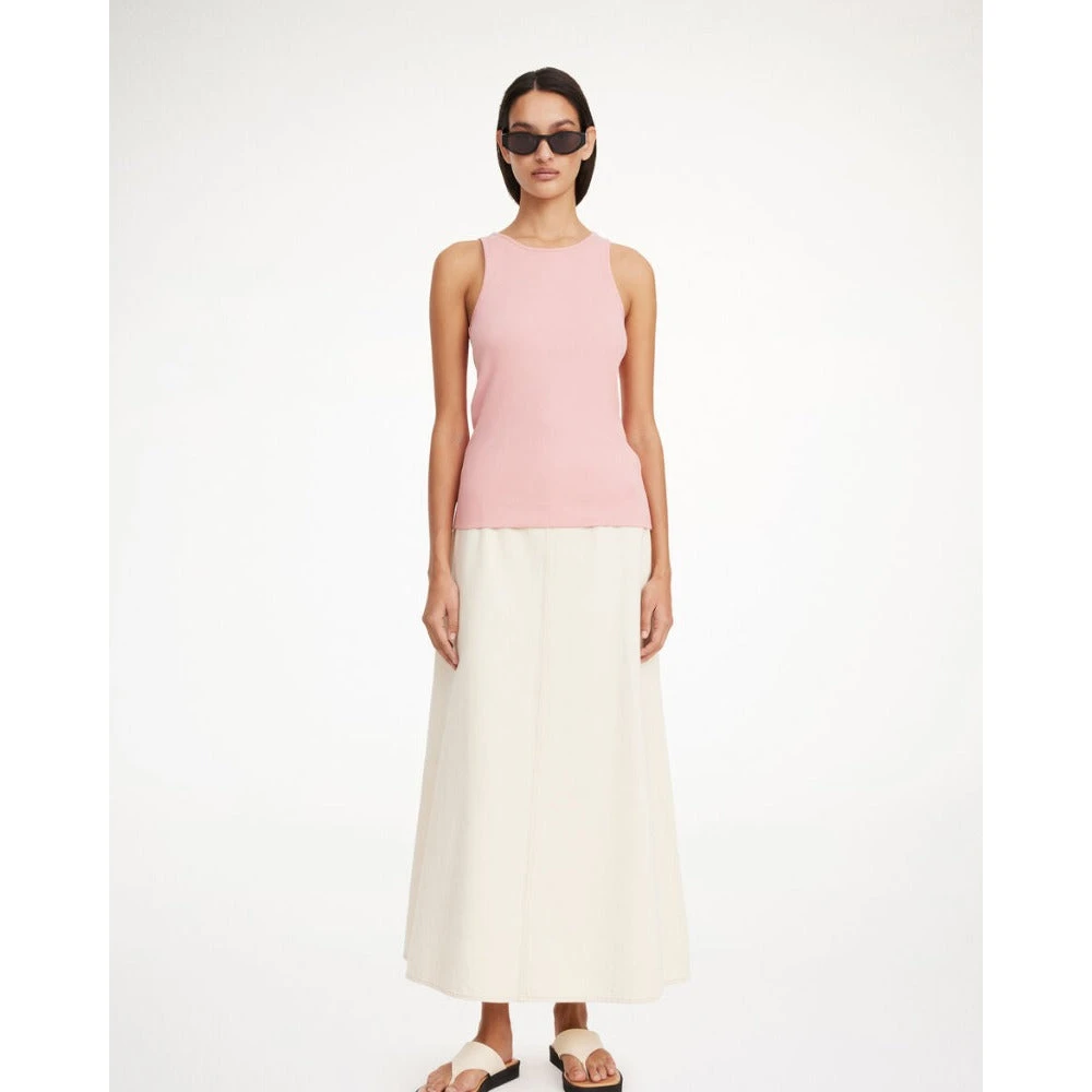 By Malene Birger Geribbeld Tanktop Amani By Herenne Birger Pink Dames