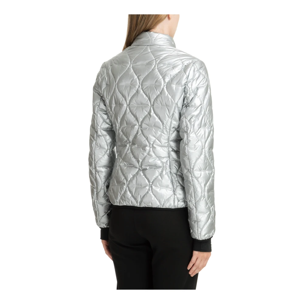 Emporio Armani EA7 Ritssluiting Effen Donsjack Gray Dames