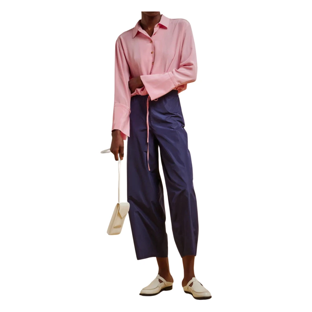 Liviana Conti Cropped Trousers Blue Dames