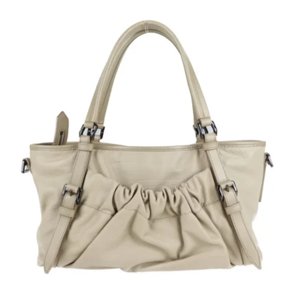 Burberry Vintage Pre-owned Fabric shoulder-bags Beige Dames